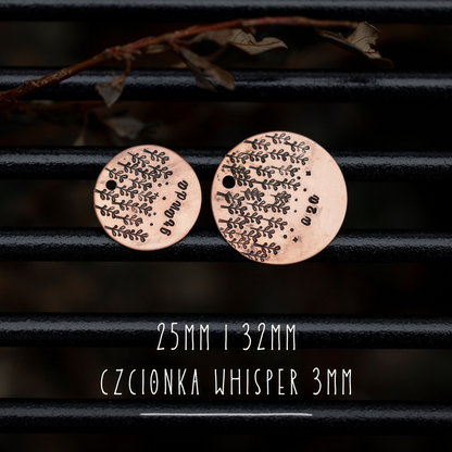 adresówka dla psa Bloom dostępna w rozmiarach 25 mm i 32 mm